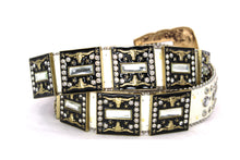 Cargar imagen en el visor de la galería, Rhinestone Belt - #5051 Longhorn Buckle w Double Longhorn