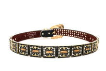 Cargar imagen en el visor de la galería, Rhinestone Belt - #5051 Longhorn Buckle w Double Longhorn
