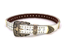 Cargar imagen en el visor de la galería, Rhinestone Belt - #5051 Longhorn Buckle w Double Longhorn