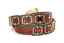 Cargar imagen en el visor de la galería, Rhinestone Belt - #5051 Longhorn Buckle w Double Longhorn