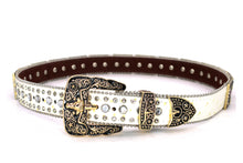 Cargar imagen en el visor de la galería, Rhinestone Belt - #5051 Longhorn Buckle w Double Longhorn