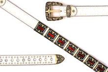 Cargar imagen en el visor de la galería, Rhinestone Belt - #5051 Longhorn Buckle w Double Longhorn