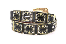 Cargar imagen en el visor de la galería, Rhinestone Belt - #5051 Longhorn Buckle w Double Longhorn