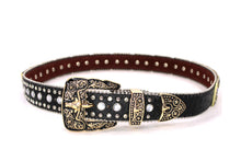 Cargar imagen en el visor de la galería, Rhinestone Belt - #5051 Longhorn Buckle w Double Longhorn