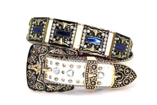 Cargar imagen en el visor de la galería, Rhinestone Belt - #5051 Longhorn Buckle w Double Longhorn