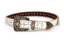 Cargar imagen en el visor de la galería, Rhinestone Belt - #5051 Longhorn Buckle w Double Longhorn