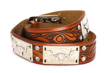 Load image into Gallery viewer, Concho Belt- #801 Silver Concho & Colorful Rhinestone