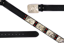 Load image into Gallery viewer, Concho Belt- #801 Silver Concho & Colorful Rhinestone