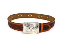 Load image into Gallery viewer, Concho Belt- #801 Silver Concho & Colorful Rhinestone
