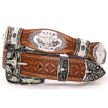 Load image into Gallery viewer, Concho Belt- #8030-8035 Silver Western Concho Belt
