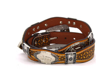 Load image into Gallery viewer, Concho Belt- #8030-8035 Silver Western Concho Belt