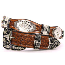Load image into Gallery viewer, Concho Belt- #8030-8035 Silver Western Concho Belt