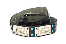 Load image into Gallery viewer, Concho Belt- #801 Silver Concho & Colorful Rhinestone