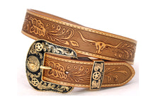 Load image into Gallery viewer, Plain Belt- #8051-8057 Longhorn Horse Crocodile Prayer Floral