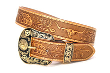 Cargar imagen en el visor de la galería, Plain Belt- #8051-8057 Longhorn Horse Crocodile Prayer Floral