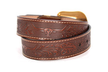 Cargar imagen en el visor de la galería, Plain Belt- #8051-8057 Longhorn Horse Crocodile Prayer Floral