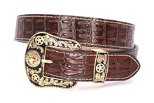 Cargar imagen en el visor de la galería, Plain Belt- #8051-8057 Longhorn Horse Crocodile Prayer Floral
