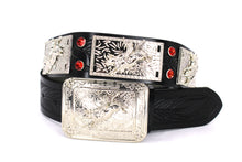 Load image into Gallery viewer, Concho Belt- #801 Silver Concho & Colorful Rhinestone