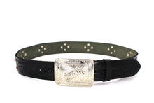Load image into Gallery viewer, Concho Belt- #801 Silver Concho & Colorful Rhinestone