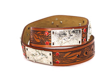 Load image into Gallery viewer, Concho Belt- #801 Silver Concho & Colorful Rhinestone
