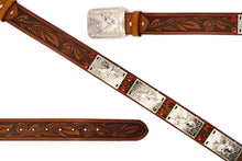 Load image into Gallery viewer, Concho Belt- #801 Silver Concho & Colorful Rhinestone