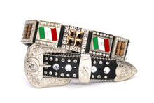 Cargar imagen en el visor de la galería, Rhinestone Belt - #8061 Mexican Flag