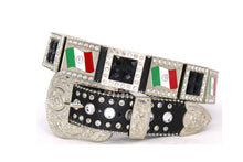Cargar imagen en el visor de la galería, Rhinestone Belt - #8061 Mexican Flag