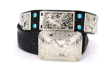 Load image into Gallery viewer, Concho Belt- #801 Silver Concho & Colorful Rhinestone