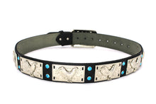 Load image into Gallery viewer, Concho Belt- #801 Silver Concho & Colorful Rhinestone