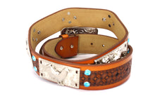 Load image into Gallery viewer, Concho Belt- #801 Silver Concho & Colorful Rhinestone