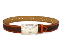 Load image into Gallery viewer, Concho Belt- #801 Silver Concho & Colorful Rhinestone