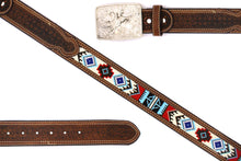 Load image into Gallery viewer, Embroidery Belt- 810 2'' Width Aztec Fabric Print