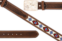 Load image into Gallery viewer, Embroidery Belt- 810 2'' Width Aztec Fabric Print