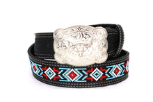 Load image into Gallery viewer, Embroidery Belt- 810 2'' Width Aztec Fabric Print
