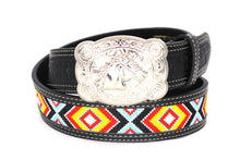 Load image into Gallery viewer, Embroidery Belt- 810 2'' Width Aztec Fabric Print