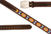 Load image into Gallery viewer, Embroidery Belt- 810 2'' Width Aztec Fabric Print