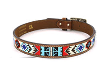 Load image into Gallery viewer, Embroidery Belt- Western Leather Belt with Silver Buckle & Handcrafted Beaded Design – Rodeo Style