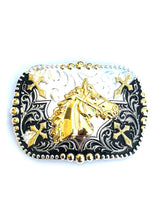 Cargar imagen en el visor de la galería, B54- Horse Head Gold&Silver