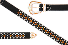 Cargar imagen en el visor de la galería, Rhinestone Belt- #001 002 004 Bling Rhinestone Unisex Leather Belt