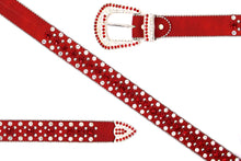 Cargar imagen en el visor de la galería, Rhinestone Belt- #001 002 004 Bling Rhinestone Unisex Leather Belt