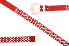 Cargar imagen en el visor de la galería, Rhinestone Belt- #001 002 004 Bling Rhinestone Unisex Leather Belt
