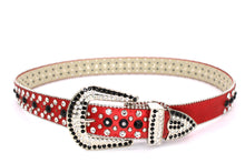 Cargar imagen en el visor de la galería, Rhinestone Belt- #001 002 004 Bling Rhinestone Unisex Leather Belt