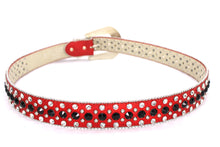 Cargar imagen en el visor de la galería, Rhinestone Belt- #001 002 004 Bling Rhinestone Unisex Leather Belt