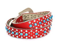 Cargar imagen en el visor de la galería, Rhinestone Belt- #001 002 004 Bling Rhinestone Unisex Leather Belt