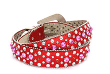 Cargar imagen en el visor de la galería, Rhinestone Belt- #001 002 004 Bling Rhinestone Unisex Leather Belt