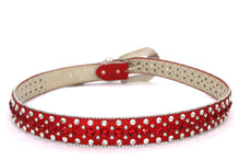 Cargar imagen en el visor de la galería, Rhinestone Belt- #001 002 004 Bling Rhinestone Unisex Leather Belt