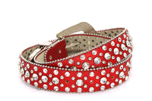 Cargar imagen en el visor de la galería, Rhinestone Belt- #001 002 004 Bling Rhinestone Unisex Leather Belt
