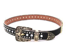 Cargar imagen en el visor de la galería, Rhinestone Belt- #002 Longhorn Buckle w Cross Buckle & Rhinestone