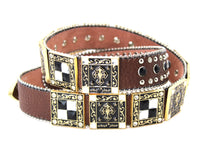 Cargar imagen en el visor de la galería, Rhinestone Belt- #002 Longhorn Buckle w Cross Buckle & Rhinestone