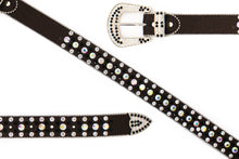 Cargar imagen en el visor de la galería, Rhinestone Belt- #001 002 004 Bling Rhinestone Unisex Leather Belt